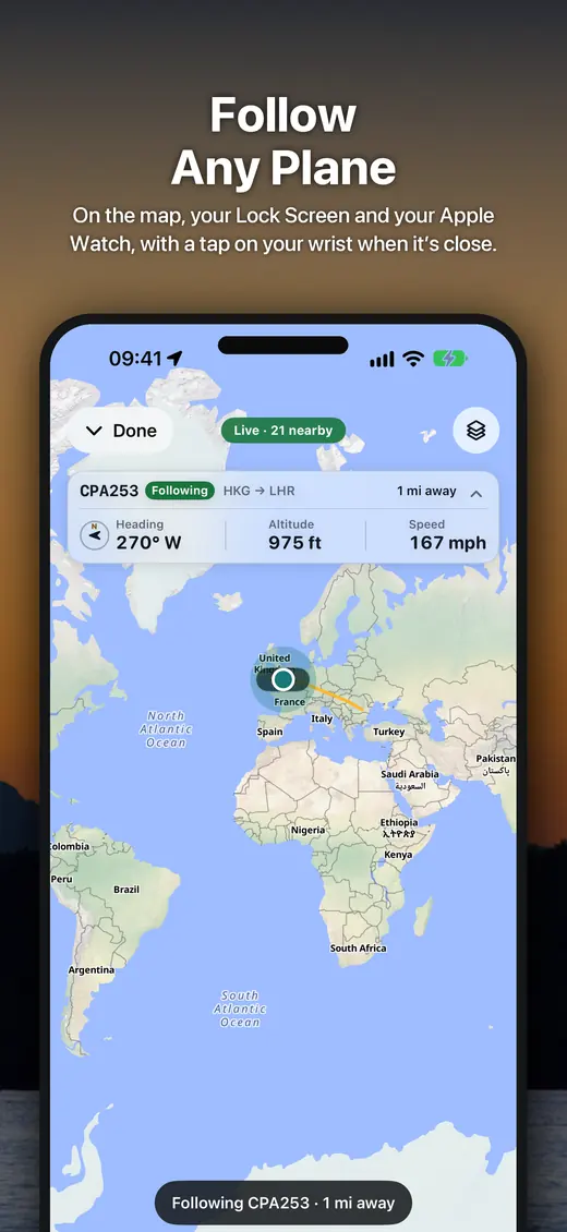 Follow any plane